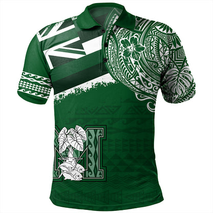 Hawaii Polo Shirt Molokai High School With Crest Style