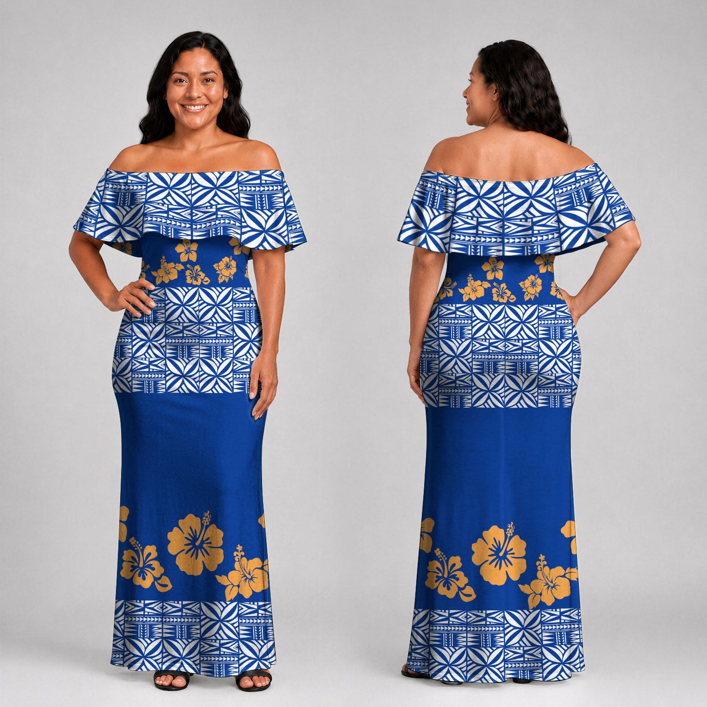 Samoa Combo Family Samoa Tapa Flower Print