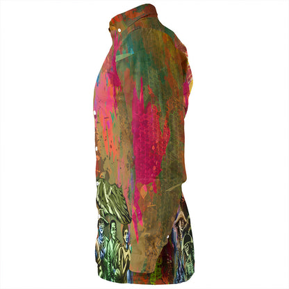 Philippines Filipinos Long Sleeve Shirt National Heroes Brush Color Style