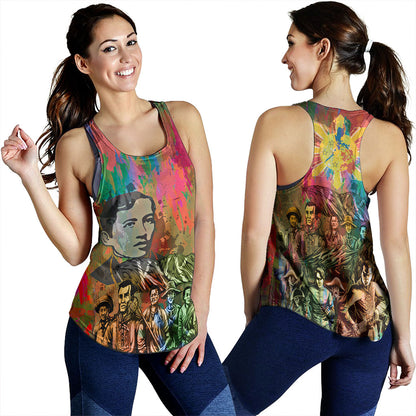 Philippines Filipinos Women Tank National Heroes Brush Color Style