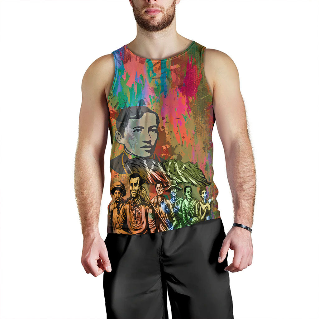 Philippines Filipinos Tank Top National Heroes Brush Color Style