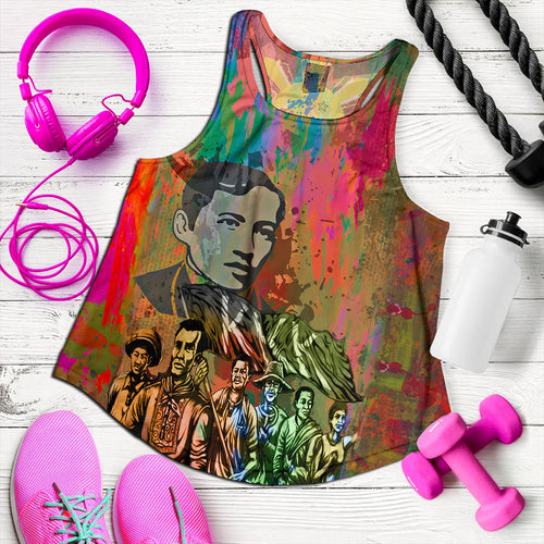 Philippines Filipinos Women Tank National Heroes Brush Color Style
