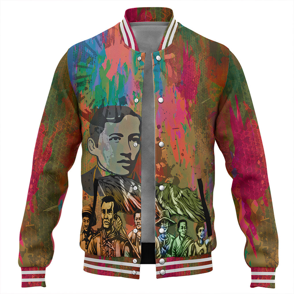 Philippines Filipinos Baseball Jacket National Heroes Brush Color Style