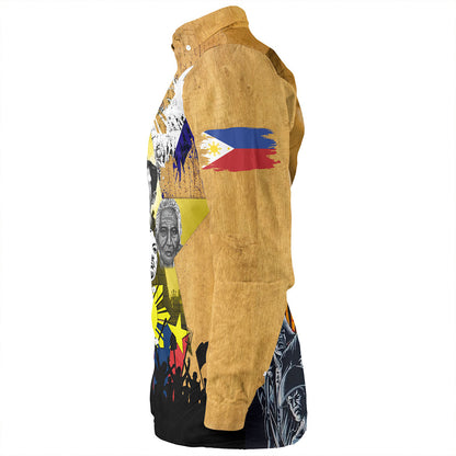 Philippines Filipinos Long Sleeve Shirt National Heroes Flag Eagle