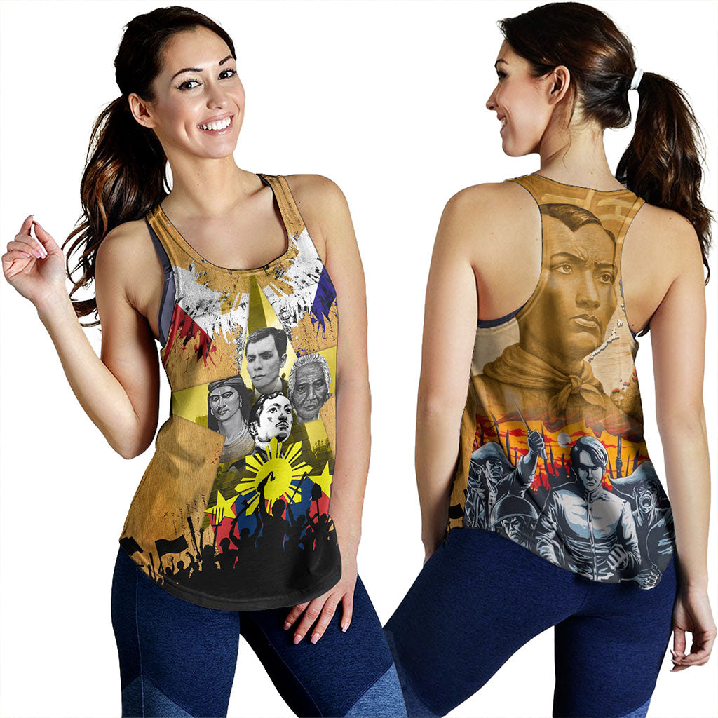 Philippines Filipinos Women Tank National Heroes Flag Eagle
