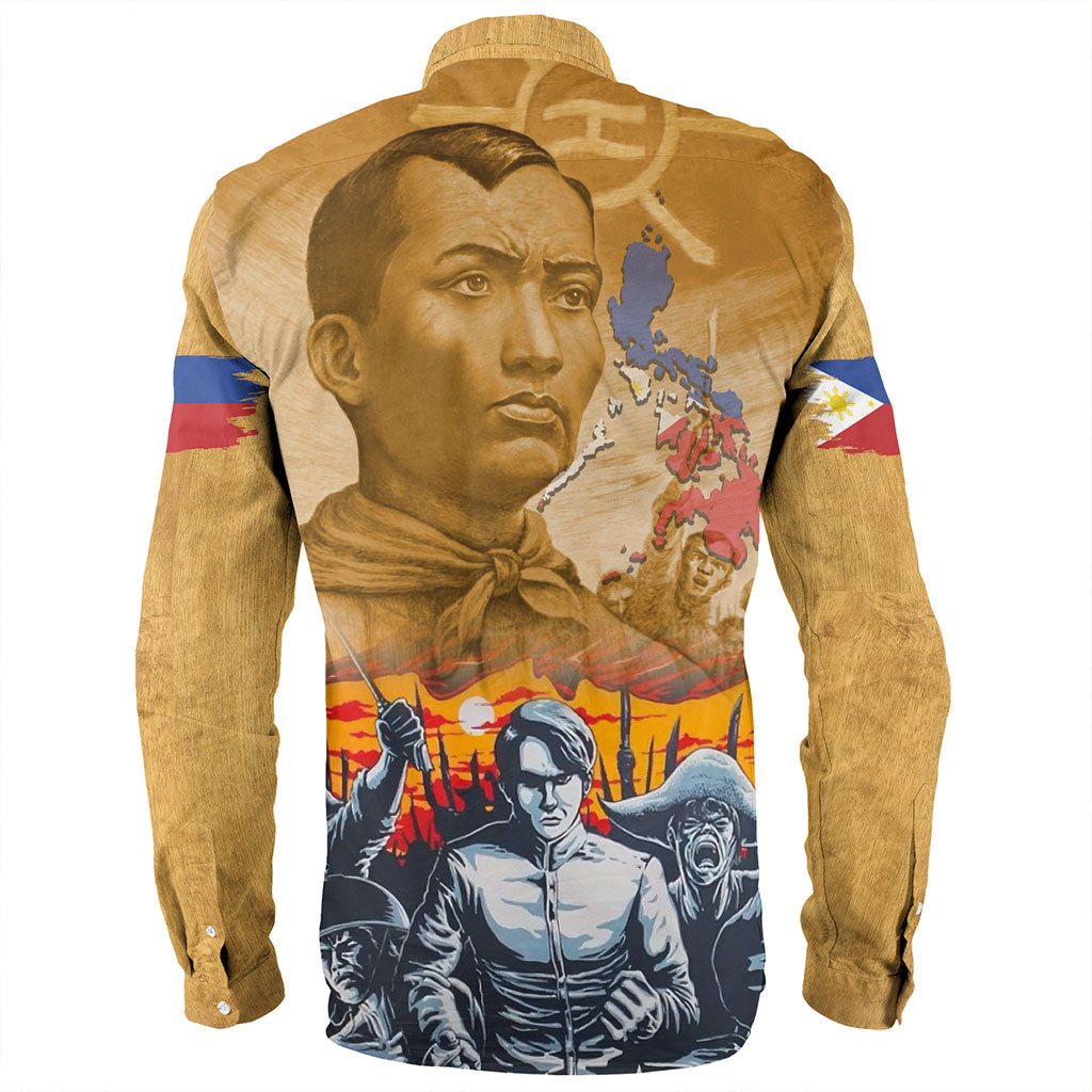 Philippines Filipinos Long Sleeve Shirt National Heroes Flag Eagle