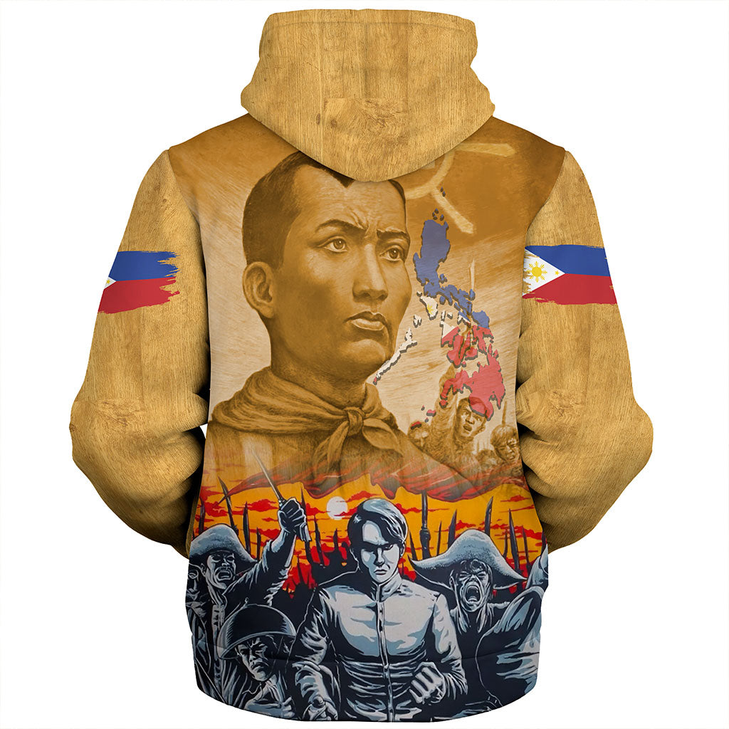 Philippines Filipinos Sherpa Hoodie National Heroes Flag Eagle