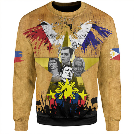 Philippines Filipinos Sweatshirt National Heroes Flag Eagle