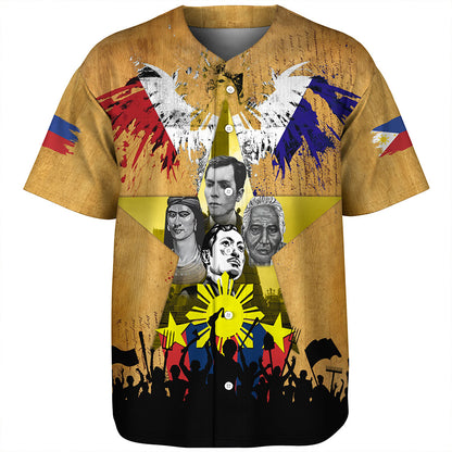 Philippines Filipinos Baseball Shirt National Heroes Flag Eagle