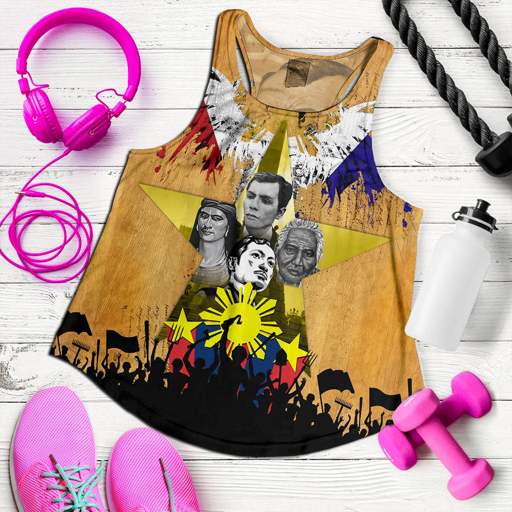 Philippines Filipinos Women Tank National Heroes Flag Eagle