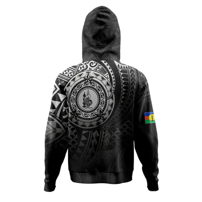 New Caledonia Hoodie Pearl Of The Pacific Black Polynesian Tattau