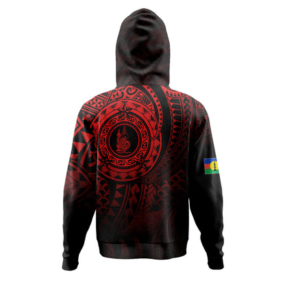 New Caledonia Hoodie Pearl Of The Pacific Red Polynesian Tattau