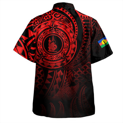 New Caledonia Hawaiian Shirt Pearl Of The Pacific Red Polynesian Tattau