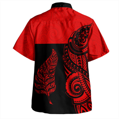 New Zealand Hawaiian Shirt Maori Pattern Aotearoa Silver Fern Tattoo