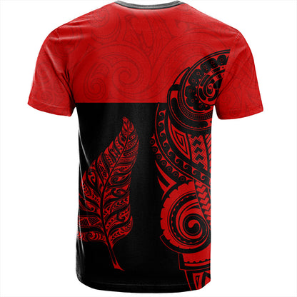 New Zealand T-Shirt Maori Pattern Aotearoa Silver Fern Tattoo