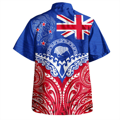 New Zealand Hawaiian Shirt Flag With Kiwi And Maori Pattern