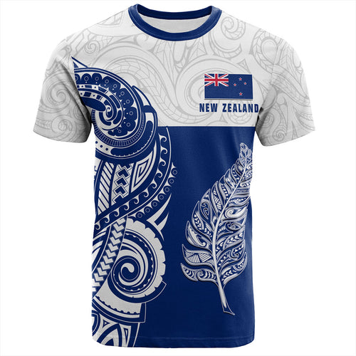 New Zealand T-Shirt Maori Pattern Silver Fern Tattoo