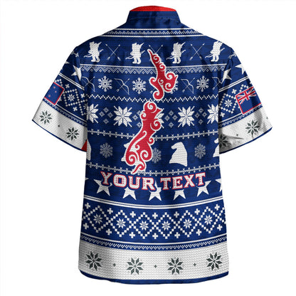 New Zealand Hawaiian Shirt Custom Meri Kirihimete Ugly Christmas Gnome Packing Out a Unicorn