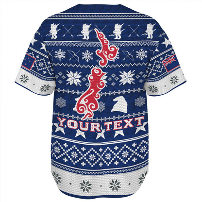 New Zealand Baseball Shirt Custom Meri Kirihimete Ugly Christmas Gnome Packing Out a Unicorn