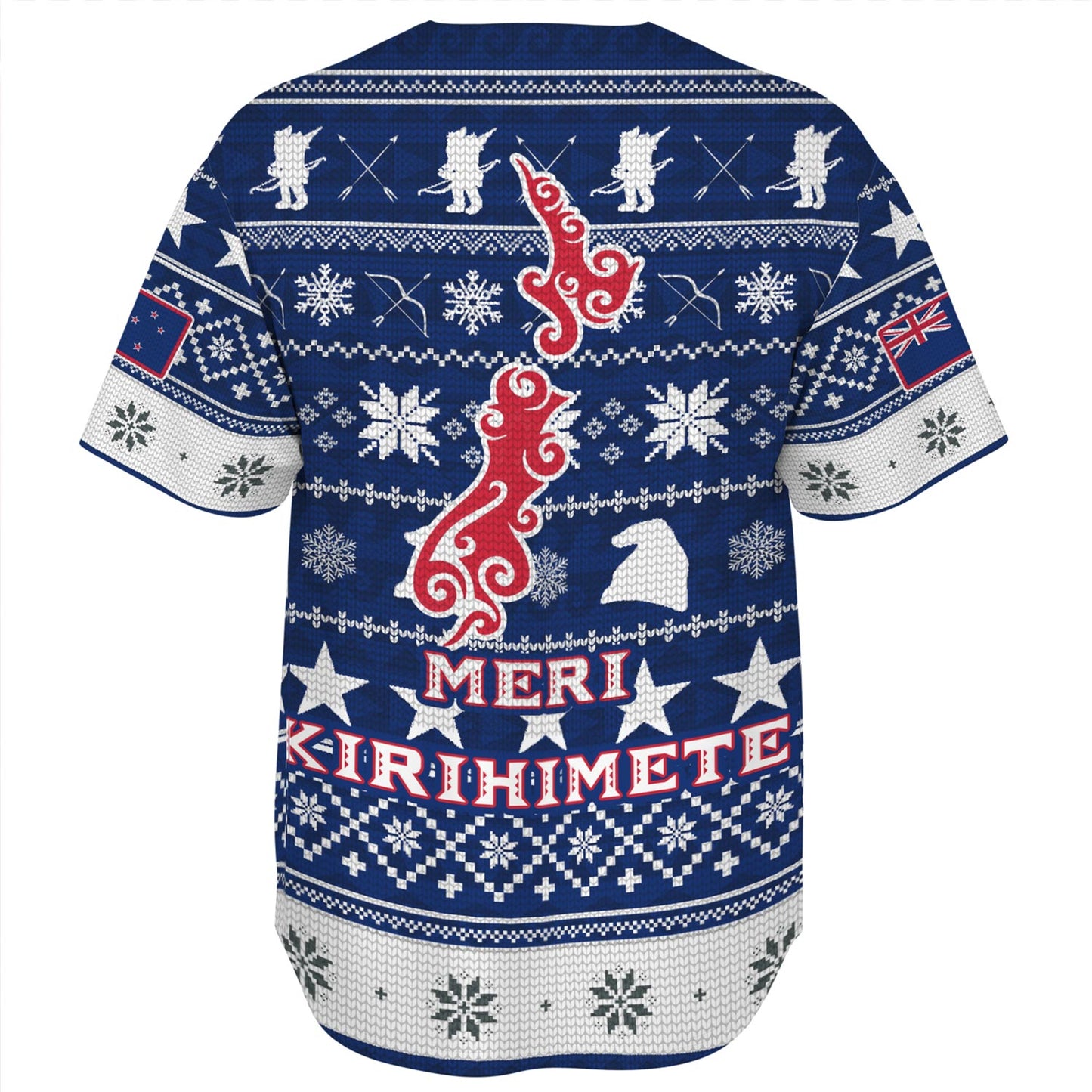 New Zealand Baseball Shirt Custom Meri Kirihimete Ugly Christmas Gnome Packing Out a Unicorn