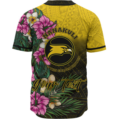 Hawaii Custom Personalised Baseball Shirt - Nanakuli High and Intermediate School Hawaiian Tropical Flowers