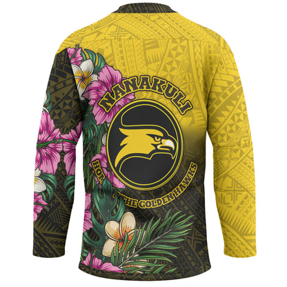 Hawaii Custom Personalised Hockey Jersey - Nanakuli High and Intermediate School Hawaiian Tropical Flowers