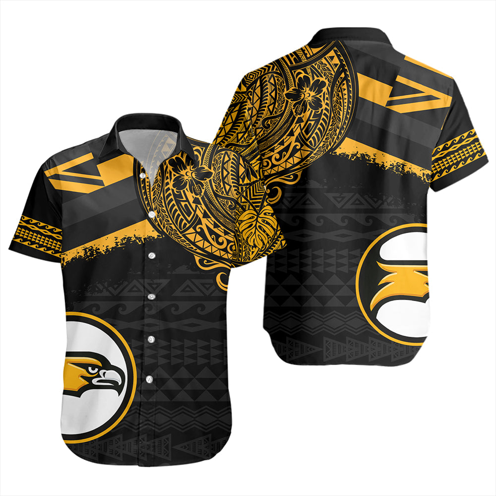 Hawaii Short Sleeve Shirt Nanakuli High And Intermediate High School With Crest Style