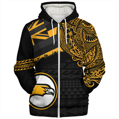 Hawaii Sherpa Hoodie Nanakuli High And Intermediate High School With Crest Style