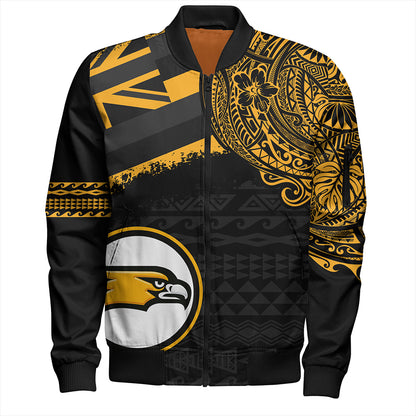 Hawaii Bomber Jacket Nanakuli High And Intermediate High School With Crest Style