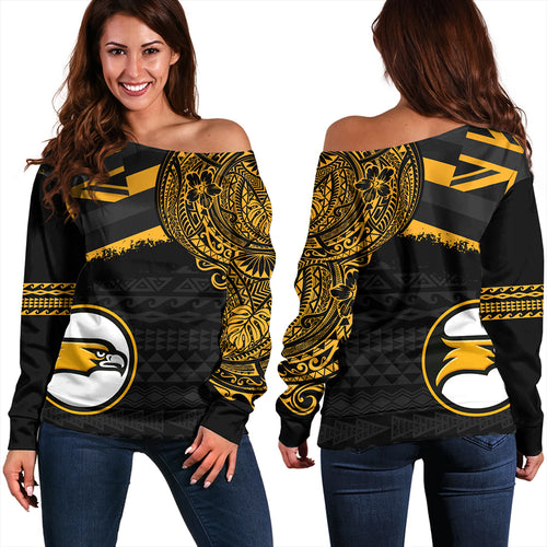 Hawaii Off Shoulder Sweatshirt Nanakuli High And Intermediate High School With Crest Style