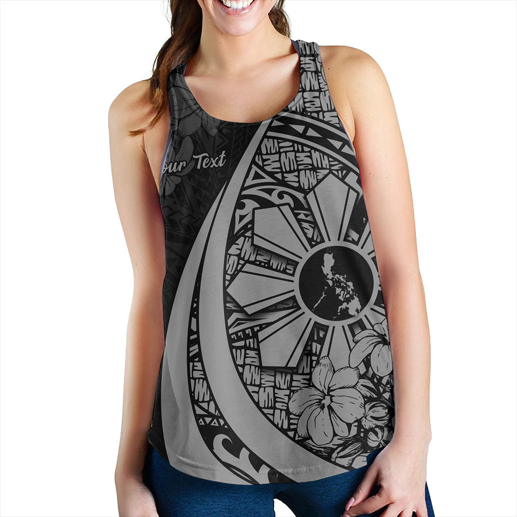 Philippines Filipinos Women Tank Custom National Sampaguita Flower Symbols Style