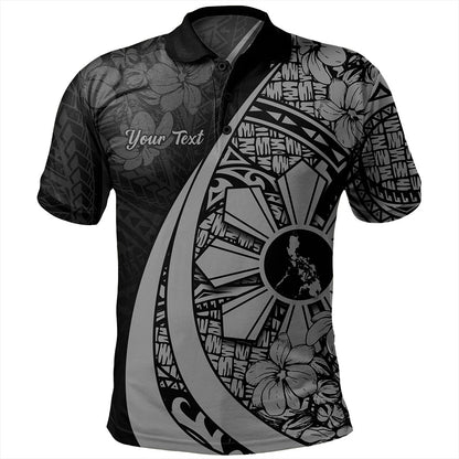Philippines Filipinos Polo Shirt Custom National Sampaguita Flower Symbols Style