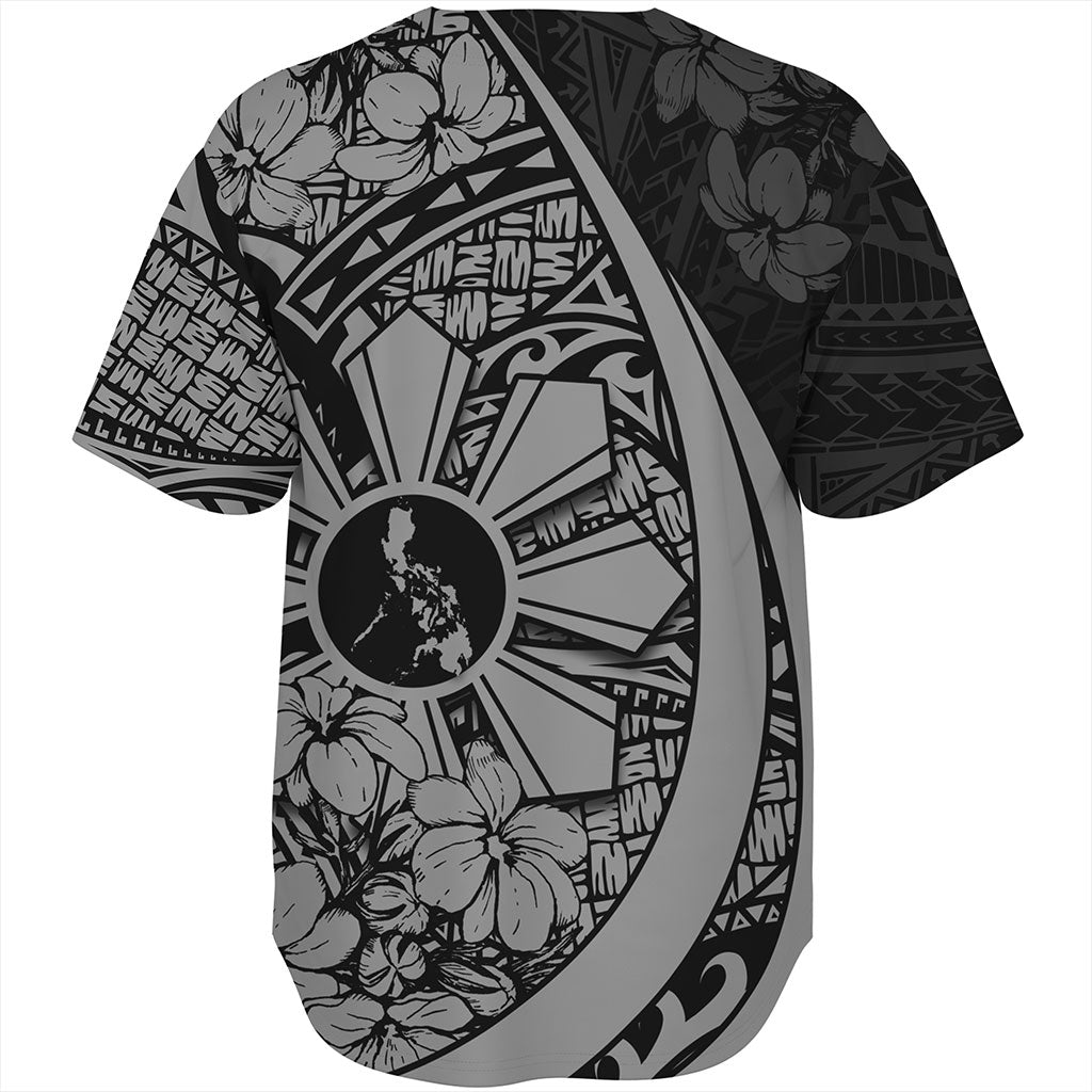 Philippines Filipinos Baseball Shirt Custom National Sampaguita Flower Symbols Style