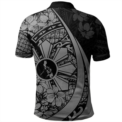 Philippines Filipinos Polo Shirt Custom National Sampaguita Flower Symbols Style