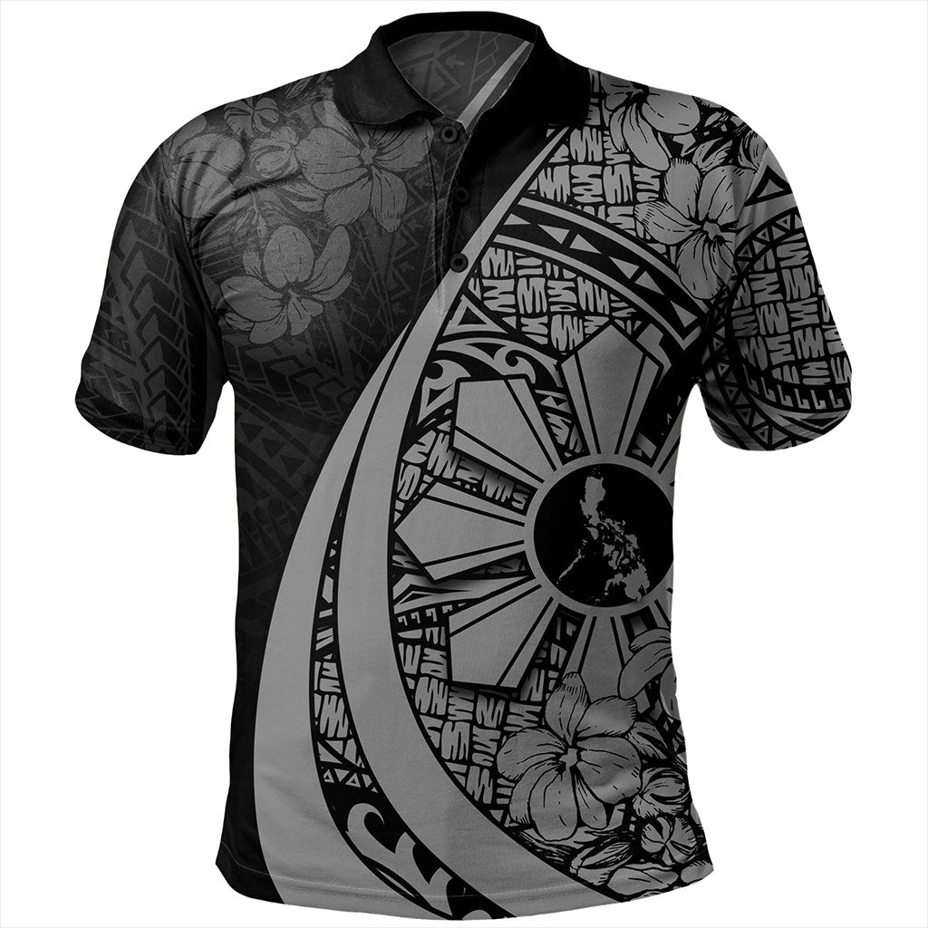 Philippines Filipinos Polo Shirt Custom National Sampaguita Flower Symbols Style