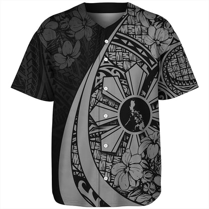 Philippines Filipinos Baseball Shirt Custom National Sampaguita Flower Symbols Style