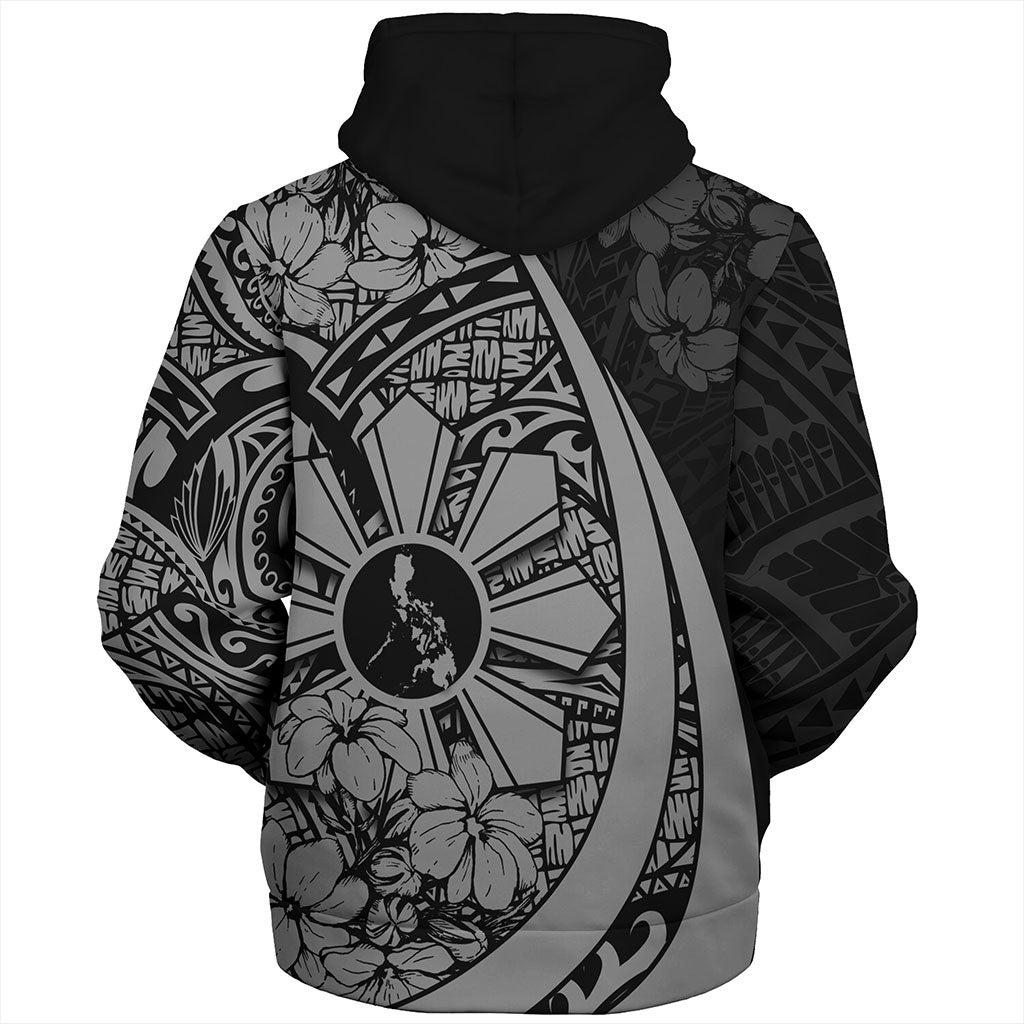 Philippines Filipinos Sherpa Hoodie Custom National Sampaguita Flower Symbols Style