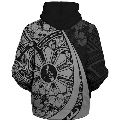 Philippines Filipinos Sherpa Hoodie Custom National Sampaguita Flower Symbols Style