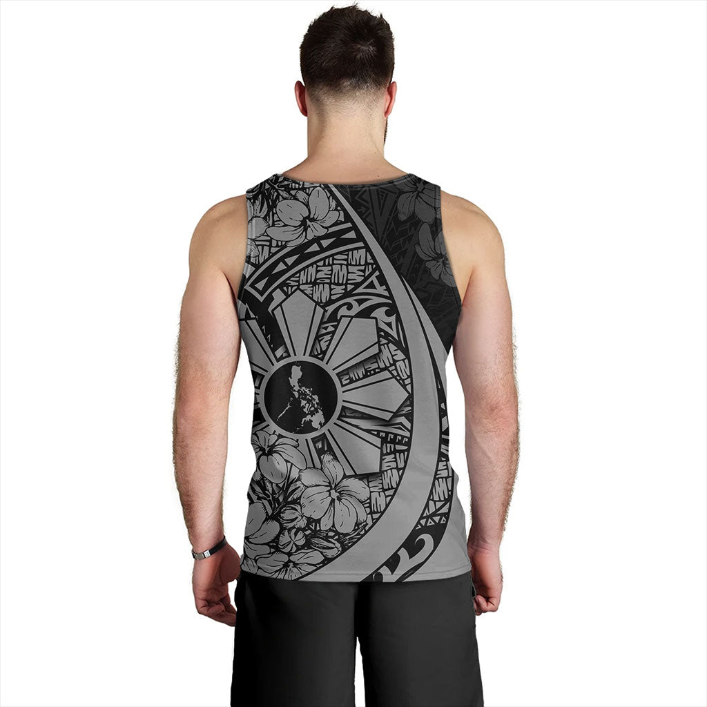 Philippines Filipinos Tank Top Custom National Sampaguita Flower Symbols Style