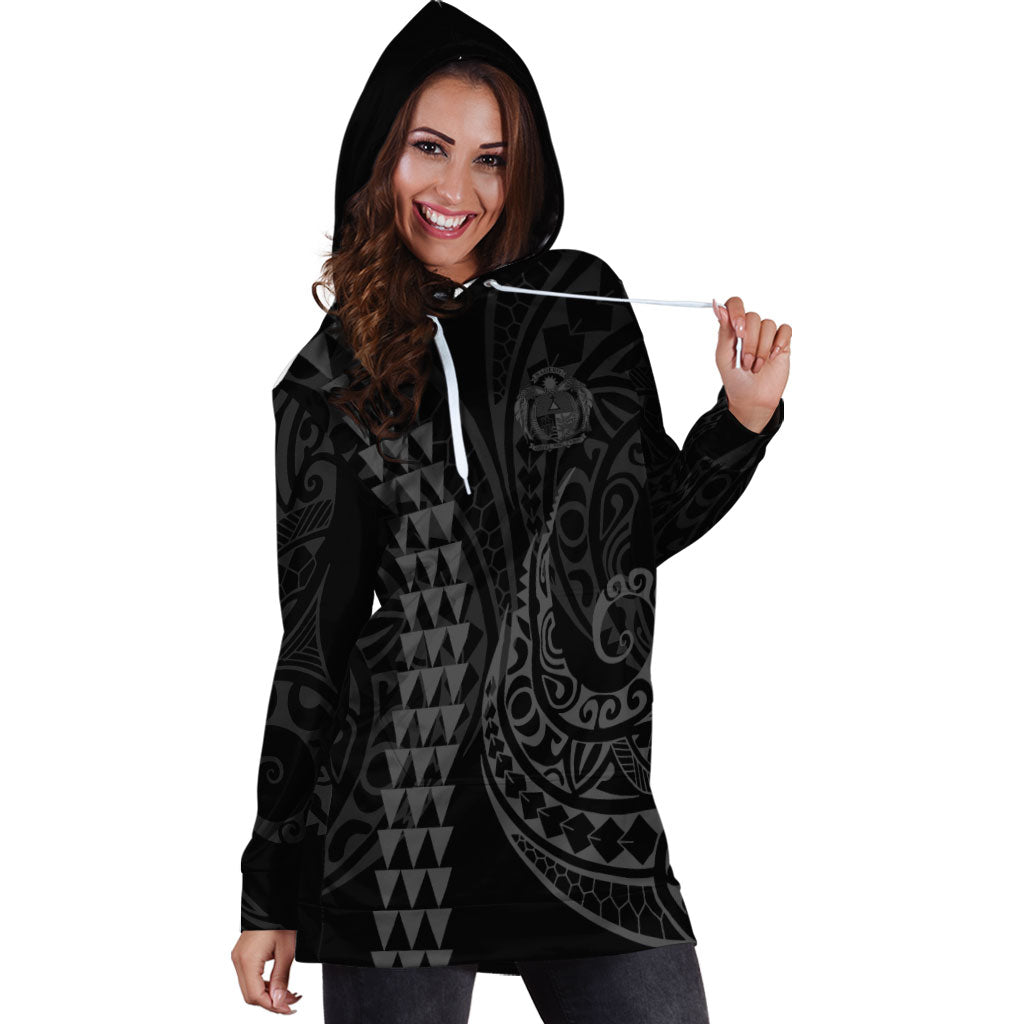 Nauru Hoodie Dress Kakau Style Grey