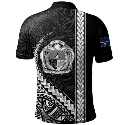 Nauru Polo Shirt Tribal Micronesian Coat Of Arms