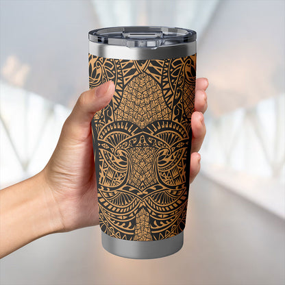 Nauru Tumbler Lauhala Circle Style Gold