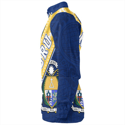 Nauru Long Sleeve Shirt Flag And Coat Of Arms
