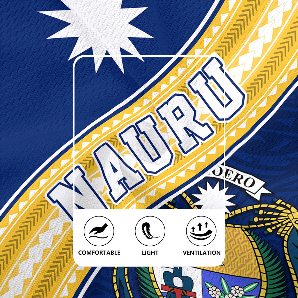 Nauru Rugby Jersey Flag And Coat Of Arms