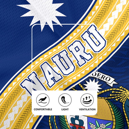 Nauru Rugby Jersey Flag And Coat Of Arms