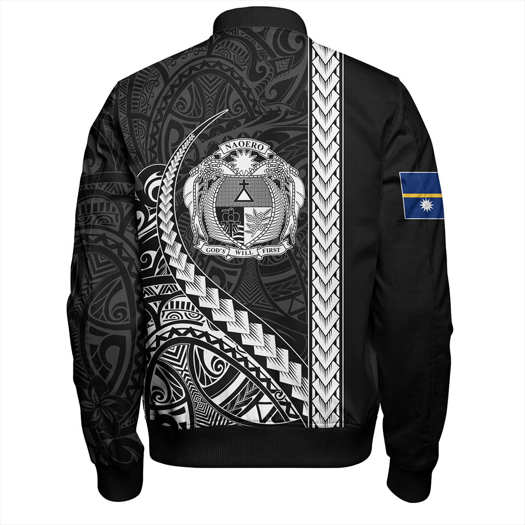 Nauru Bomber Jacket Tribal Micronesian Coat Of Arms