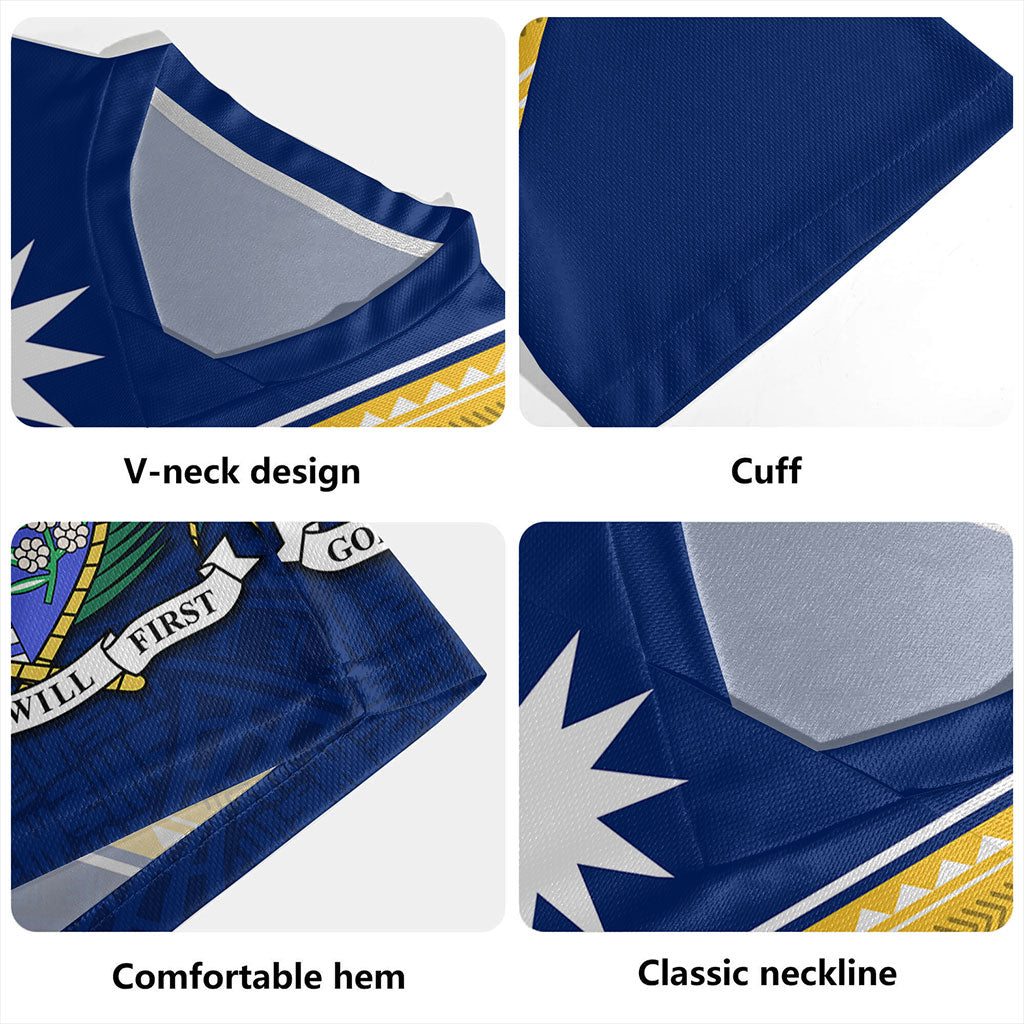 Nauru Rugby Jersey Flag And Coat Of Arms