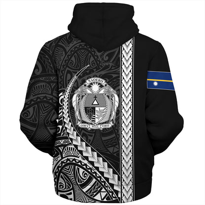 Nauru Sherpa Hoodie Tribal Micronesian Coat Of Arms