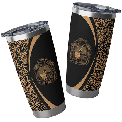 Nauru Tumbler Lauhala Circle Style Gold