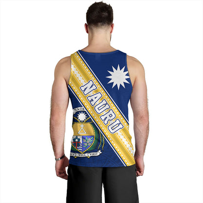 Nauru Tank Top Flag And Coat Of Arms